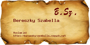 Bereszky Szabella névjegykártya